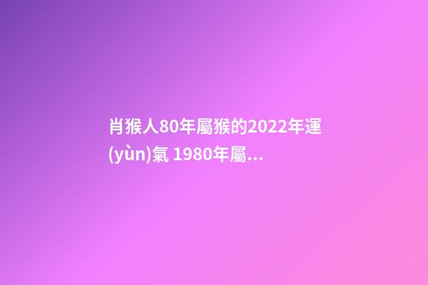 肖猴人80年屬猴的2022年運(yùn)氣 1980年屬猴的2022年的運(yùn)勢怎么樣-第1張-觀點(diǎn)-玄機(jī)派